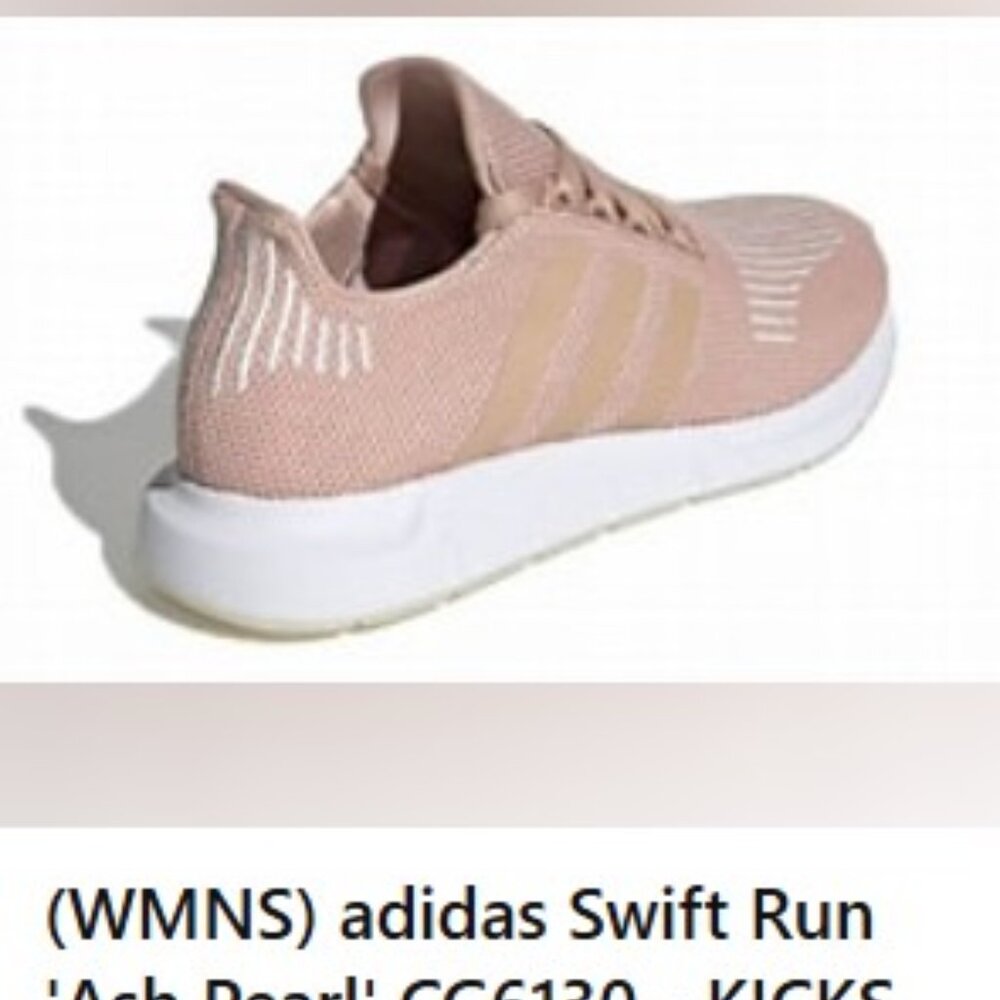 Adidas Originals Women's Swift Running Shoe ,ash pearl/off white/white, 7.5 NWT